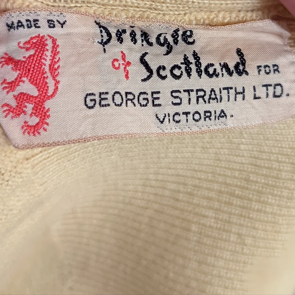 Vintage Cashmere Buttery Soft Scottish Gold Yellow Sweater - Picture 6 of 11